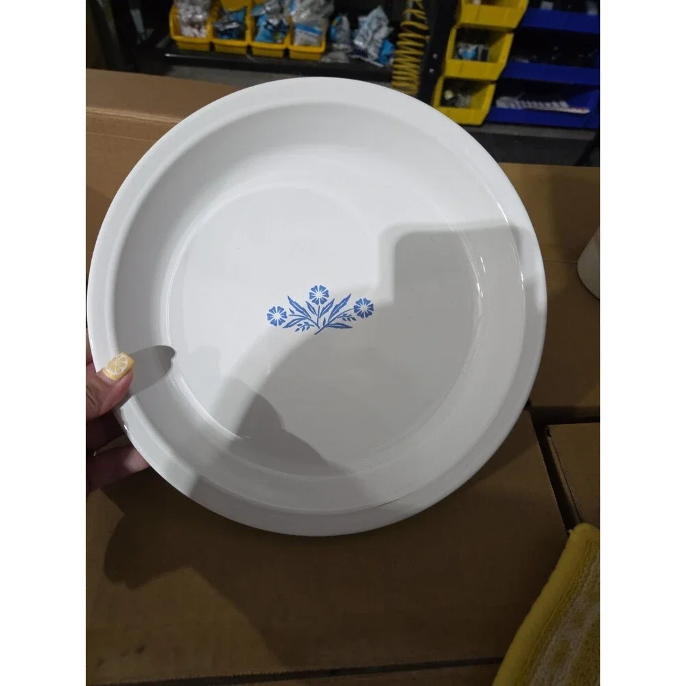 VTG Corning Ware Blue Cornflower P-309 Vintage Pie Plate Baking Dish 9-inch BOX